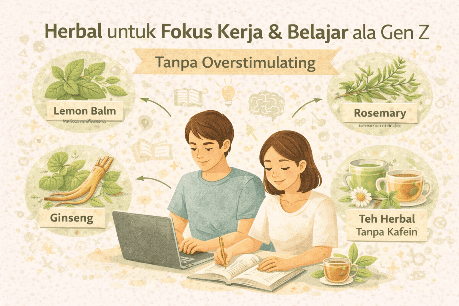 Herbal untuk Fokus Kerja & Belajar ala Gen Z (Tanpa Overstimulating)